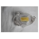 Set of 2 Cambridge 4.5" Crystal Swan Dishes