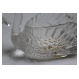 Set of 2 Cambridge 4.5" Crystal Swan Dishes