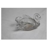 Set of 3 Cambridge Crystal Swan Figurines