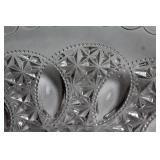 Set of 4 Vintage Glass Serving Plates