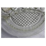 Set of 4 Vintage Glass Serving Plates