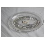 Set of 4 Vintage Glass Serving Plates