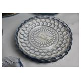 Set of Vintage Blue Floral Porcelain and Glassware Collection