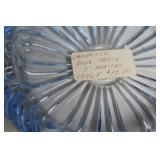 Set of Vintage Blue Floral Porcelain and Glassware Collection