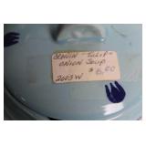 Set of Vintage Blue Floral Porcelain and Glassware Collection