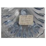 Set of Vintage Blue Floral Porcelain and Glassware Collection