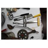 Vintage Kitchen Utensil Collection with The Spice Islands Cook Book