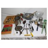 Vintage Kitchen Utensil Collection with The Spice Islands Cook Book