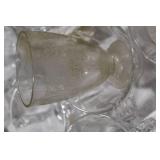 Collection of Etched Crystal Glassware Including Bowls and Cups