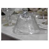 Collection of Etched Crystal Glassware Including Bowls and Cups