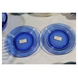 Assorted Collection of Blue Glass and Ceramic Items