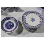 Assorted Collection of Blue Glass and Ceramic Items