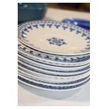 Assorted Collection of Blue Glass and Ceramic Items