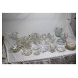 Collection of Vintage Glassware and Crystal Pieces