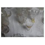 Collection of Vintage Glassware and Crystal Pieces