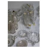 Collection of Vintage Glassware and Crystal Pieces