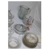Collection of Vintage Glassware and Crystal Pieces