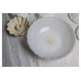 Collection of Milk Glass Decorative Pieces and Vases