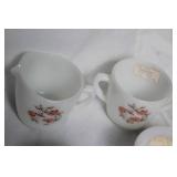 Collection of Milk Glass Decorative Pieces and Vases