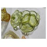 Set of Assorted Amber-Colored Glassware