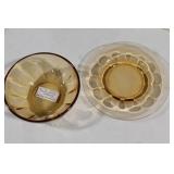 Set of Assorted Amber-Colored Glassware