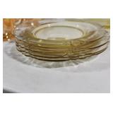 Set of Assorted Amber-Colored Glassware