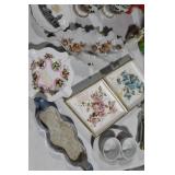 Assorted Vintage Ceramic Figurines and Decorative Plates Collection
