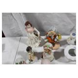Assorted Vintage Ceramic Figurines and Decorative Plates Collection