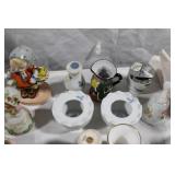 Assorted Vintage Ceramic Figurines and Decorative Plates Collection