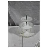 Vintage Glassware Collection Including 3-Tiered Serving Tray and Platters