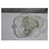 Vintage Glassware Collection Including 3-Tiered Serving Tray and Platters