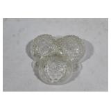 Vintage Glassware Collection Including 3-Tiered Serving Tray and Platters