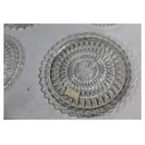 Vintage Glassware Collection Including 3-Tiered Serving Tray and Platters