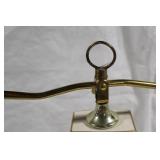 Vintage Apothecary Balance Scale with Porcelain Bowls and Gold Accents