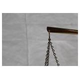 Vintage Apothecary Balance Scale with Porcelain Bowls and Gold Accents