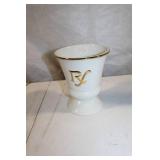 Vintage Apothecary Balance Scale with Porcelain Bowls and Gold Accents