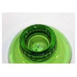 Set of 7 Elegant Vintage Art Glass Vases in Green and Red