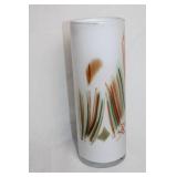 Signed Fostoria 11 1/4" Art Glass Vase