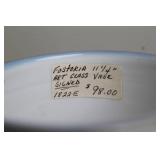 Signed Fostoria 11 1/4" Art Glass Vase