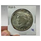 1922-S Peace Silver Dollar