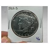 1922-S Peace Silver Dollar