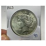 1923 Peace Silver Dollar