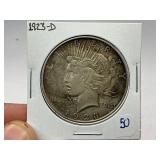1923-D Peace Silver Dollar