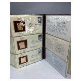 70pc Collection of 1st Day Issue 24k Gold Plated Stamps