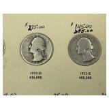 COMPLETE 1932-1998, 146pc Washington Quarter Set