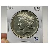 1921 Peace Silver Dollar