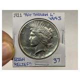 1921 Peace Silver Dollar
