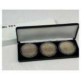 3pc 1921 Silver Dollar P,D,& S