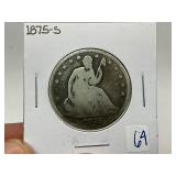 1875-S Seated Half Dollar