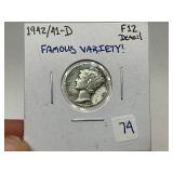 1942/41-D Mercury Dime